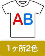 1ヶ所2色