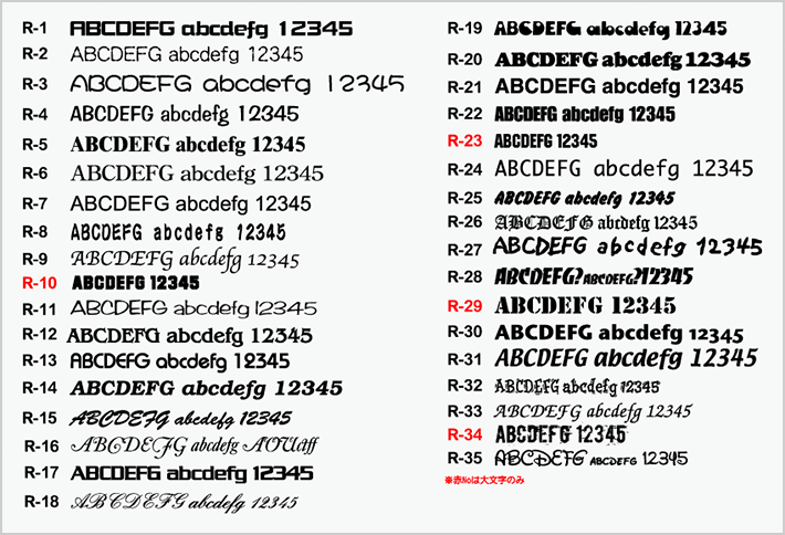 フォントサンプル1